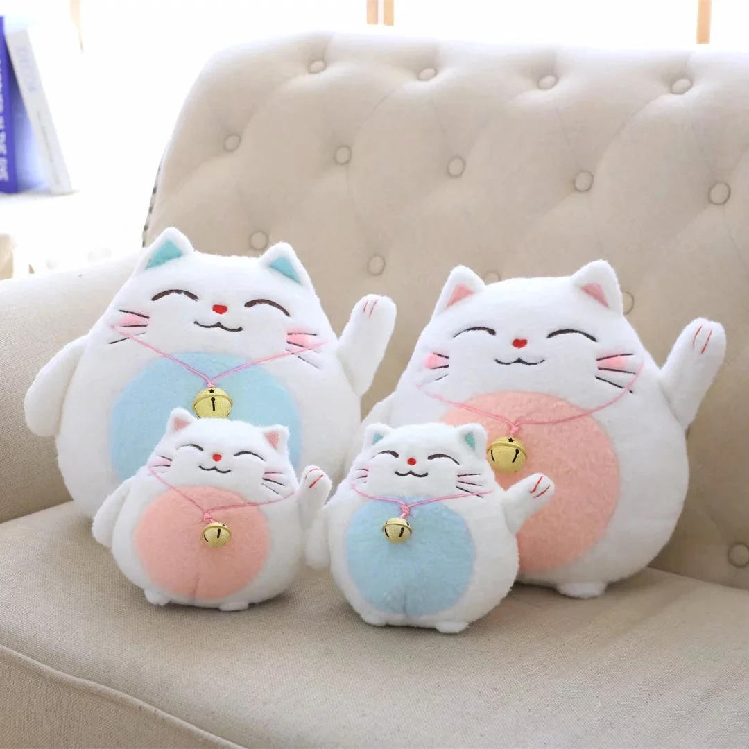 18/30cm Janpan Anime Fat Cat Plush Toy Lucky Cat Soft Animal Stuffed Dolls Cute Kids Toys Best Gift For Boys Girls Birthday Xmas