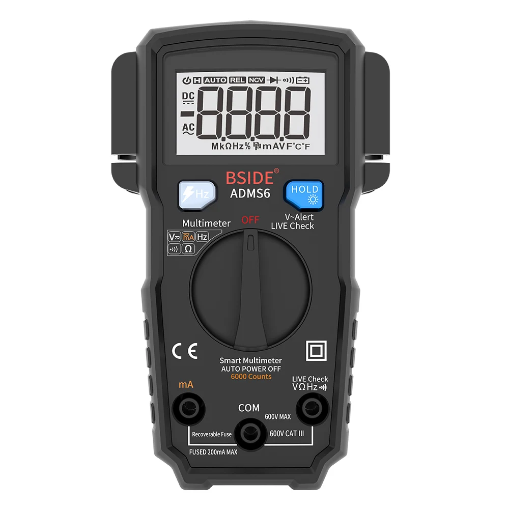 

KKMOON Digital Multimeter Auto Range 6000 Counts DC/AC Voltage Tester DMM Automatic ohm Hz V-Alert Test