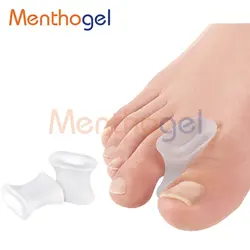Menthogel Hallux Valgus Стельки силиконовые пальцы 1 отверстие носок сепараторная обувь Вставки косточка на большом пальце протектор ног сепаратор