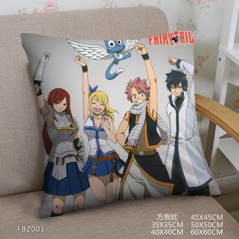 Fairy Tail Dakimakura Natsu Dragneel Anime Throw Decorative Pillow Cover Cushion