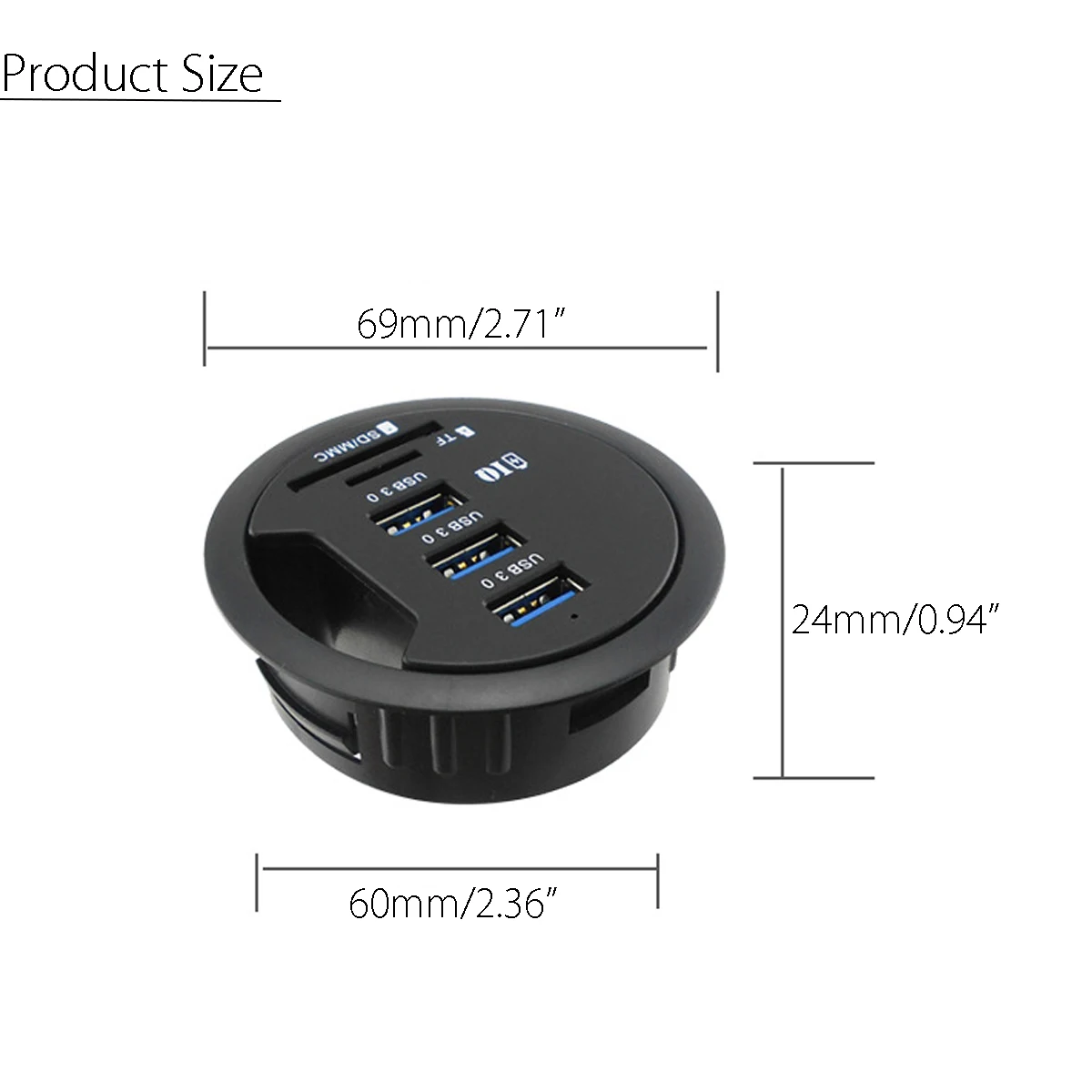 Универсальный в настольные часы 3 Порты и разъёмы USB 0 HUB адаптер Зарядное