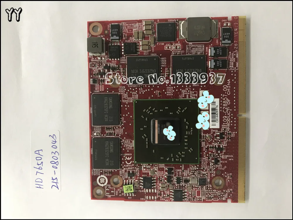 Видеокарта HD7650A 215 0803043 для HP HD 7650A MXM 2 ГБ DDR3 GFX мобильная графическая карта 109 C28857 | Материнские платы для ноутбуков -32880945989