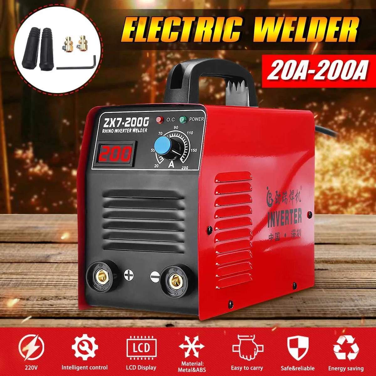 

220V 25KVA ZX7-200 Electric IGBT Welder Inverter MMA/ARC Welding Soldering Machine 20-200A