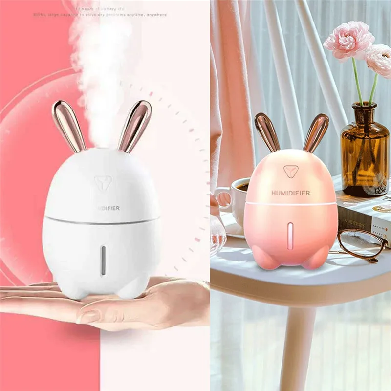 

New Mini Cute Rabbit 300ML Air Humidifier Purifier Aroma Diffuser USB Mist Gift Party Favors