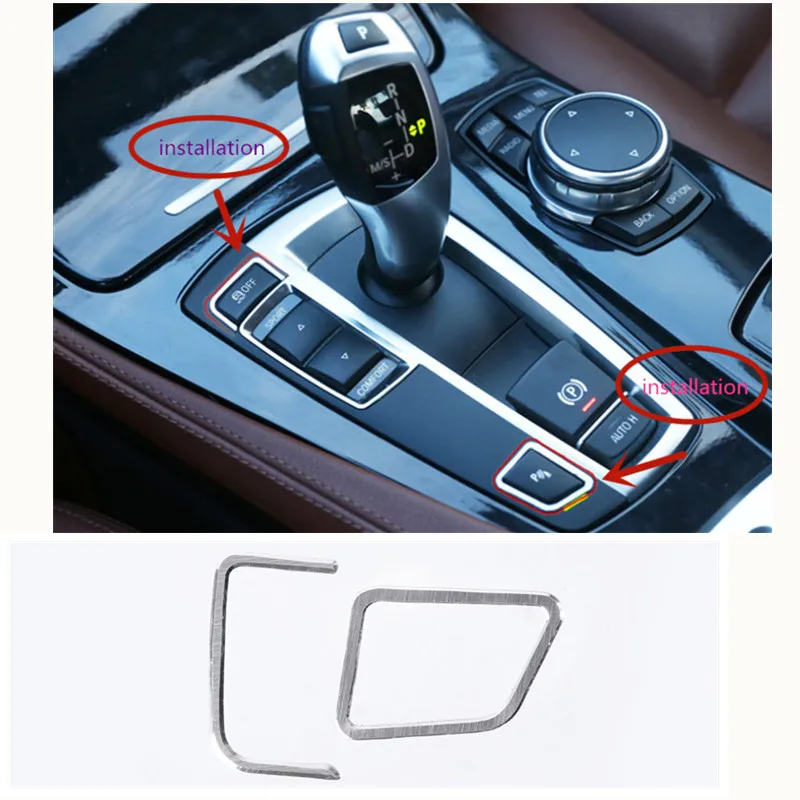 

Center Console Button Covers Trim Decorative Sticker For BMW F10 5 Series 2011-17 Car styling