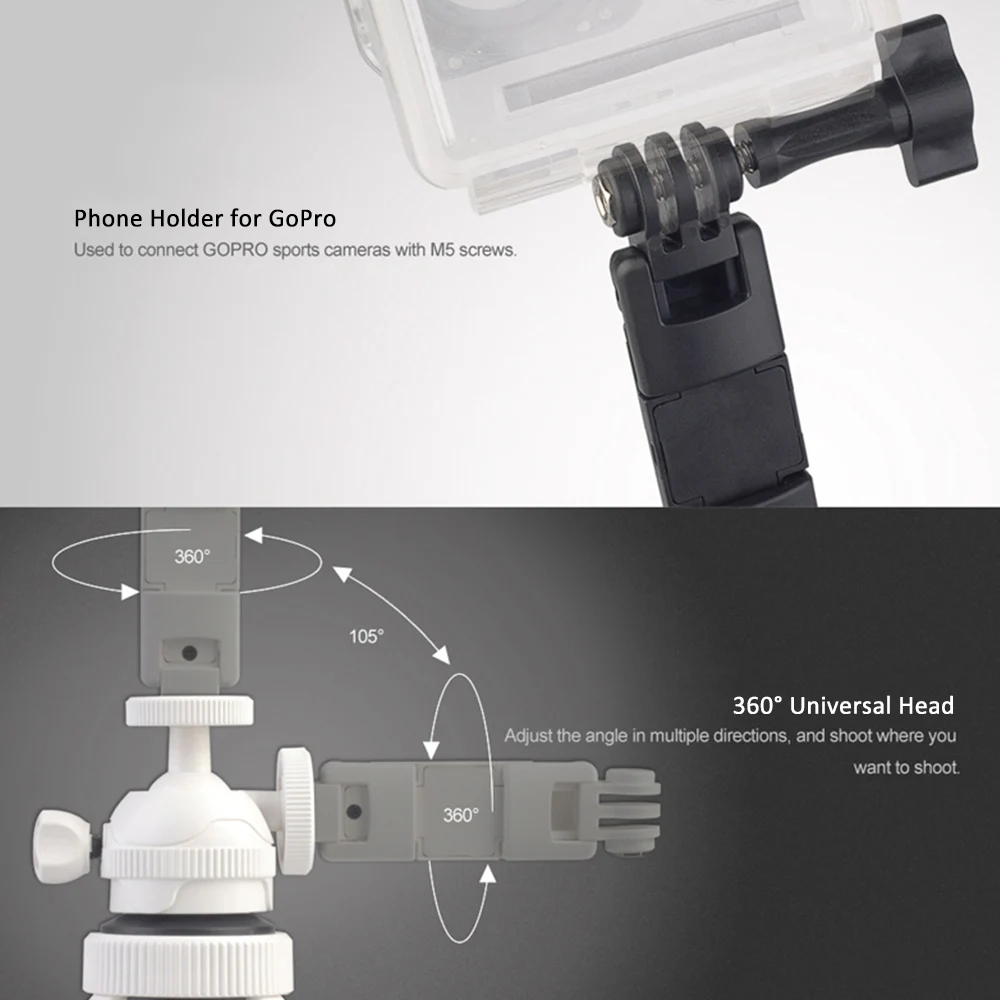 Настольный мини штатив LENSGO L322 с держателем телефона для камеры DSLR/ILDC GoPro BT пульт