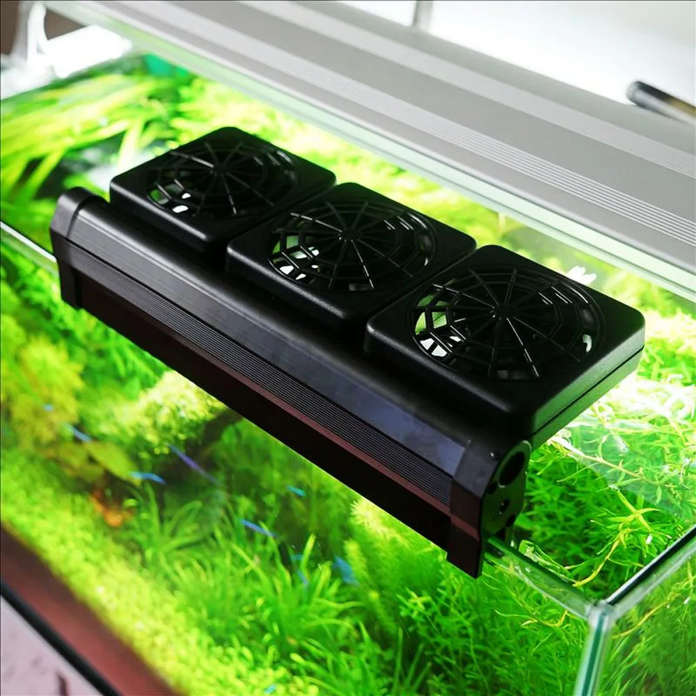 

Aquarium Cooling Fan Fish Tank Cold Wind Chiller Adjustable 2 Level Wind 100-240v Utomatic Temperature Control Fan Tank
