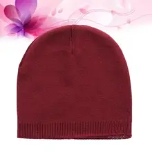 Модная Выходная шляпа мужская зимняя ветрозащитная шапка теплые спортивные вязаные шапки Вязаные Лыжные шапки для мужчин(винно-красный, без шерсти