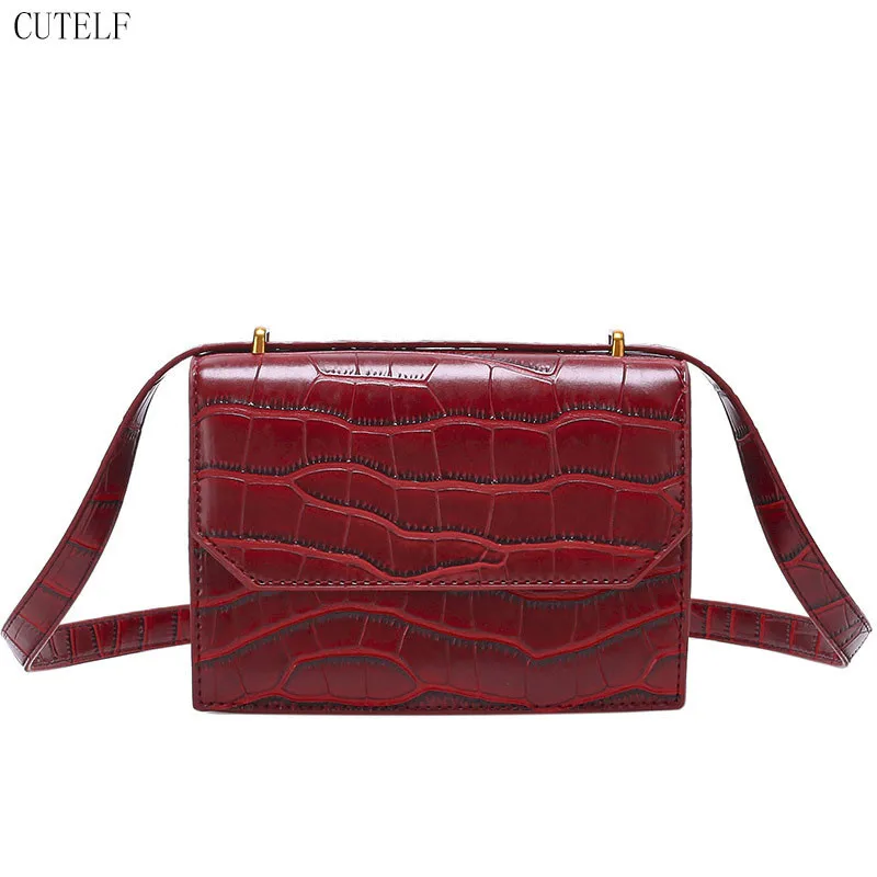 

Bag For Women 2018 New Pu Leather Alligator Fashion Mini Flap Handbag Female Shoulder Bag Luxury Handbags Women Bags Designer