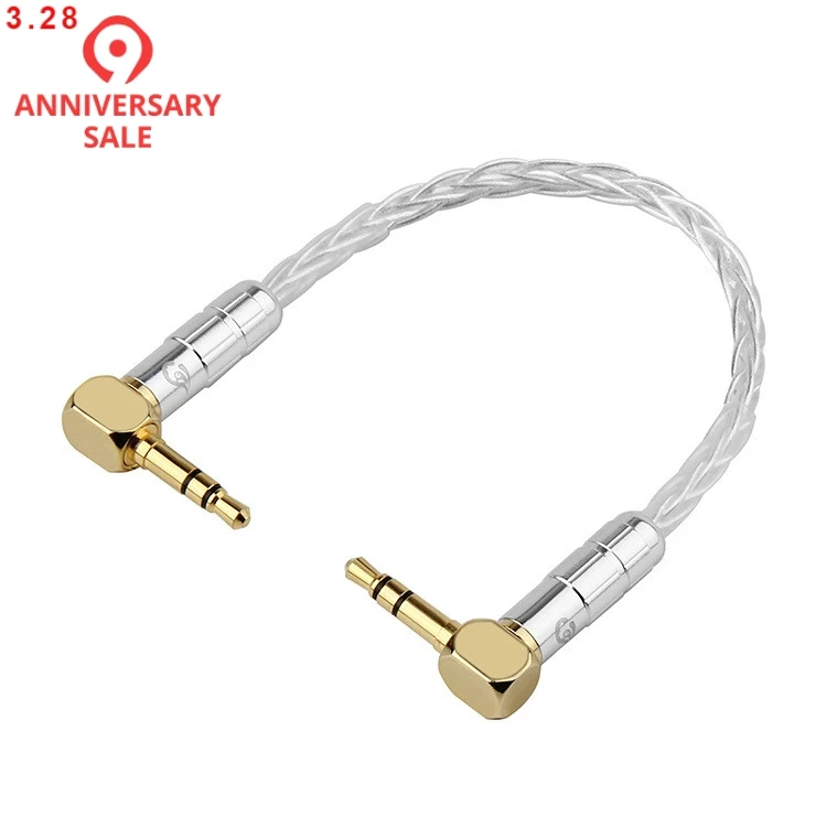 

3.5mm AUX Audio Cable on-board Mobile Phone Connection 3.5 Jack To 3.5-bend Male-Male for Amplifier MP3 / MP4 Player