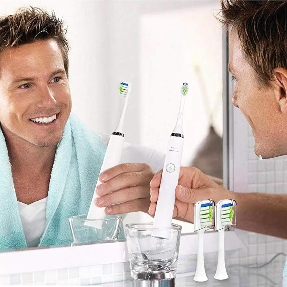 4 шт. для сменных головок для зубных щеток Philips Sonicare DiamondClean, HX6064/65 HX6730 HX9352 HX9362 HX6616 электрическая зубная щетка