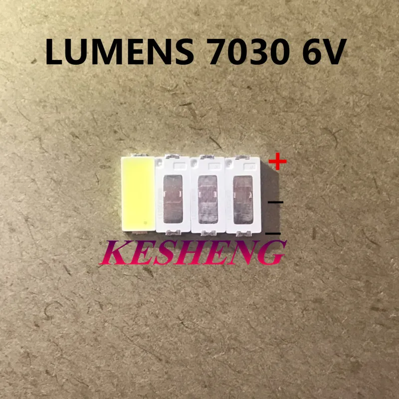 200pcs Lumens SMD СВЕТОДИОДНЫЙ 7030 6V 1W холодный белый для подсветки телевизора 200ma 1