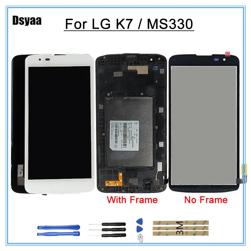 

100% Tested For LG K7 Tribute 5 LS675 MS330 K330 LCD Display Touch Screen Digitizer Replacement Parts 5.0 inch For LG K7 LCD