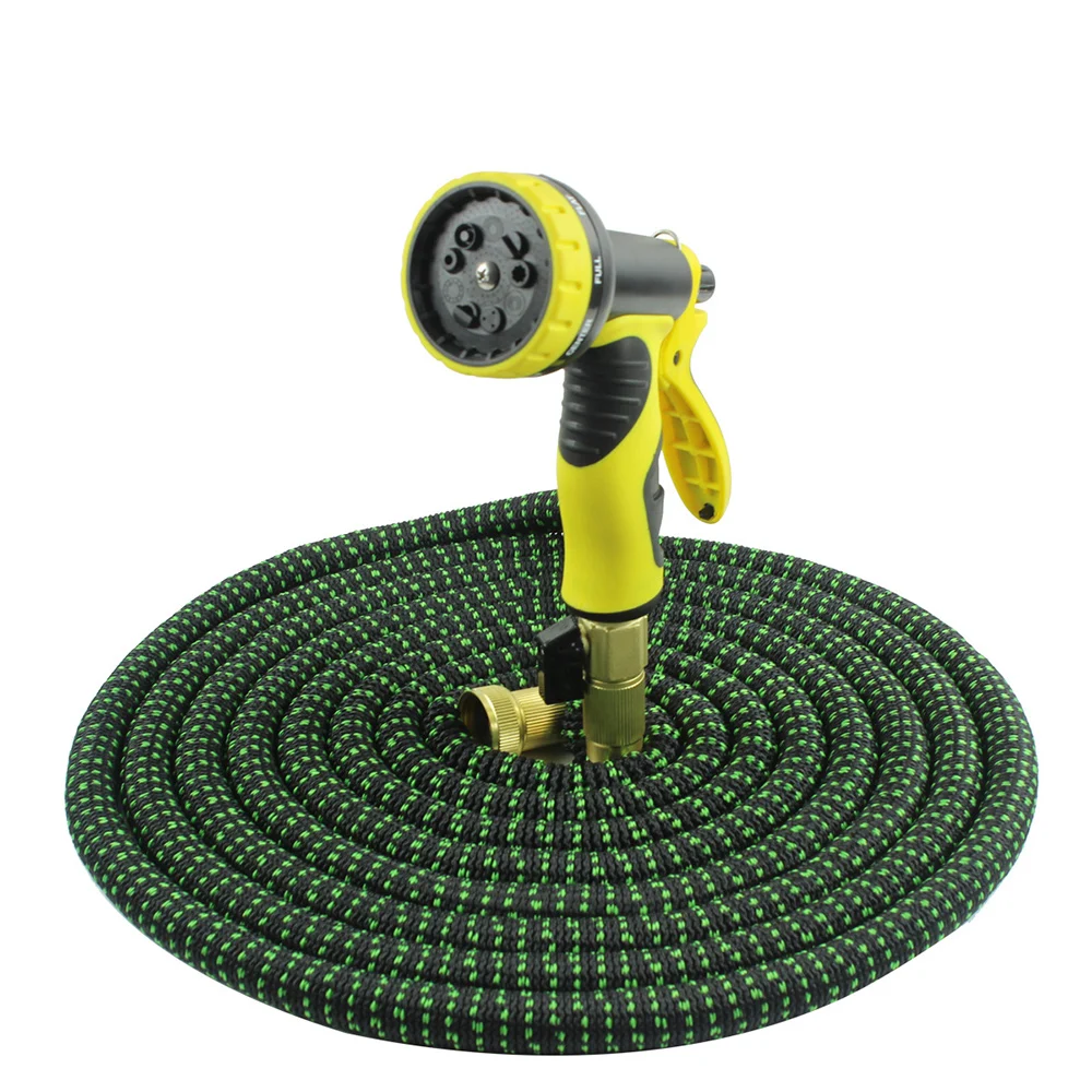

25FT-100FT Flexible Garden Expansion Pipe Water Hose With Spray Gun Plastic Hoses Pipe Garden Watering Garden Irrigation Tools