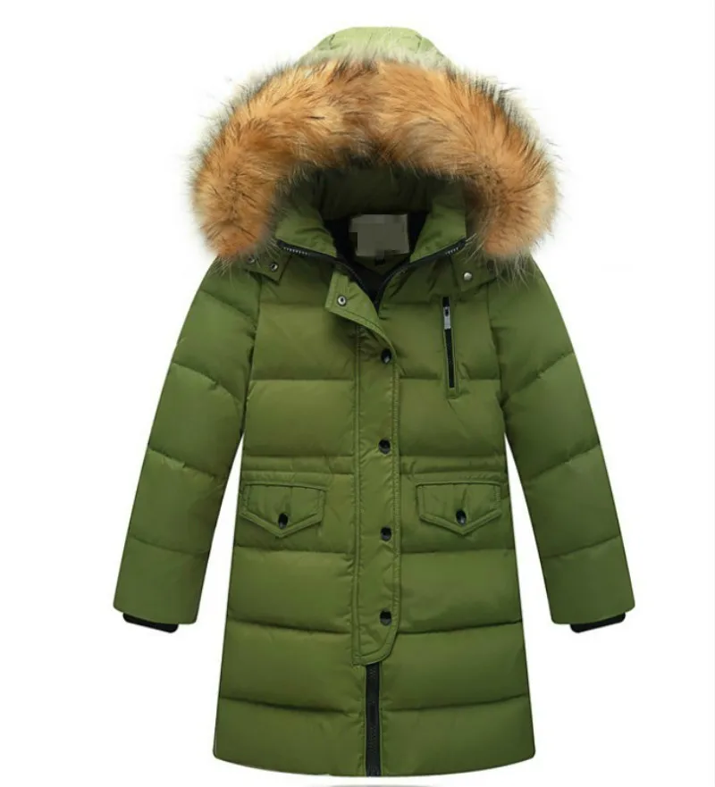 

Boys Down Jacket Boys Winter Clothes Long Girls Teens Children Filled With White Duck Thick Coat