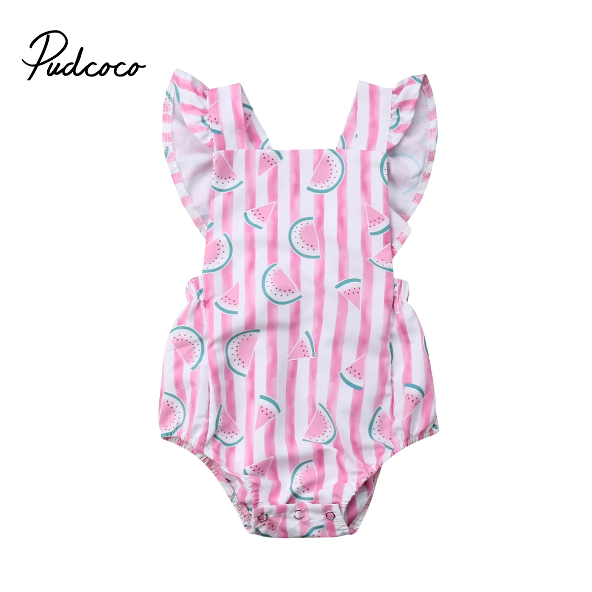 

Casual Newborn Infant Baby Girls Kid Striped Sleeveless Rompers Clothes Playsuit Jumpsuit