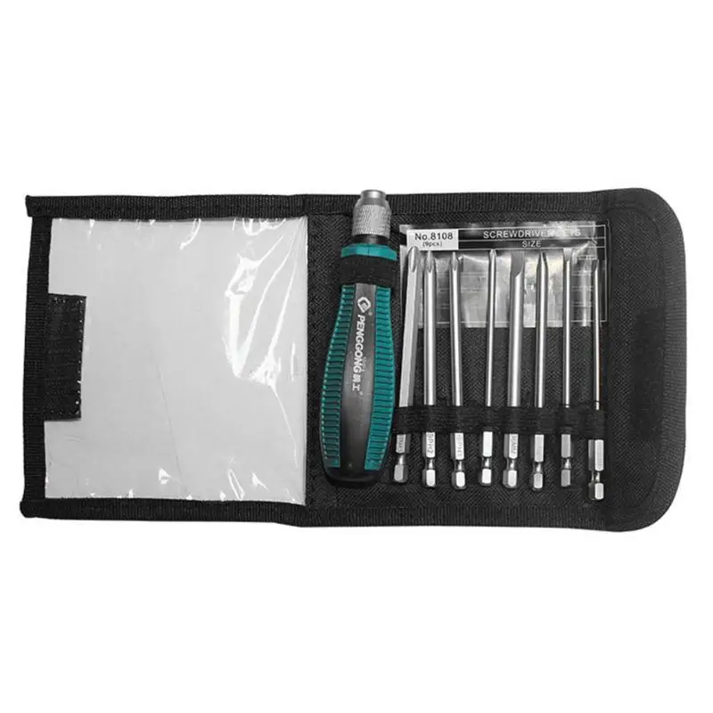9pcs Screwdriver Set S2 Alloy Steel Replaced Precision Screwdriver Blade Heads Opening Repair Tool