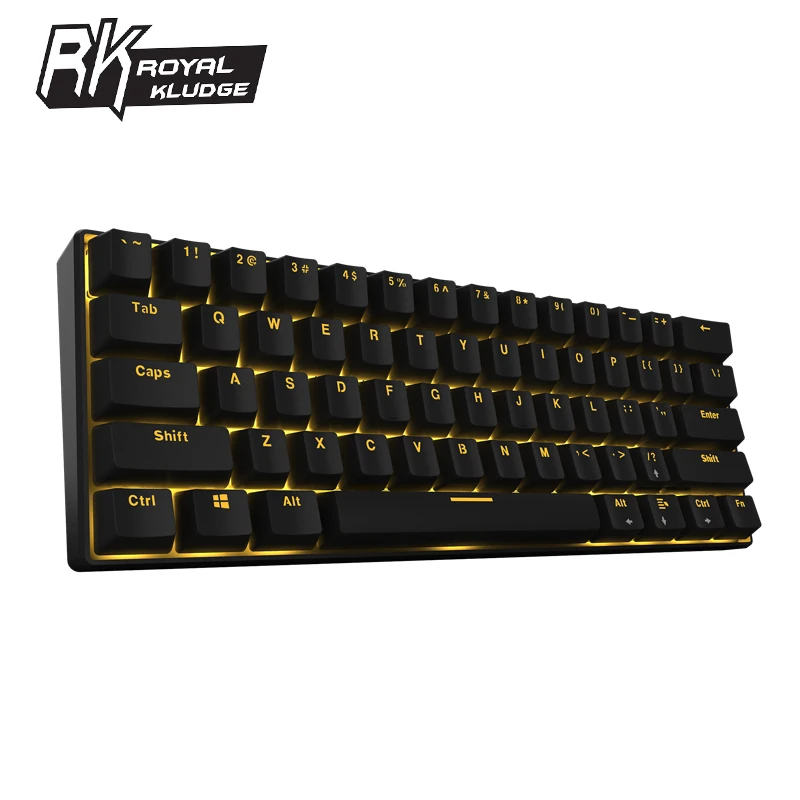 Королевский Kludge RK61 эргономичный bluetooth Проводной Двойной режим 60% RGB светильник