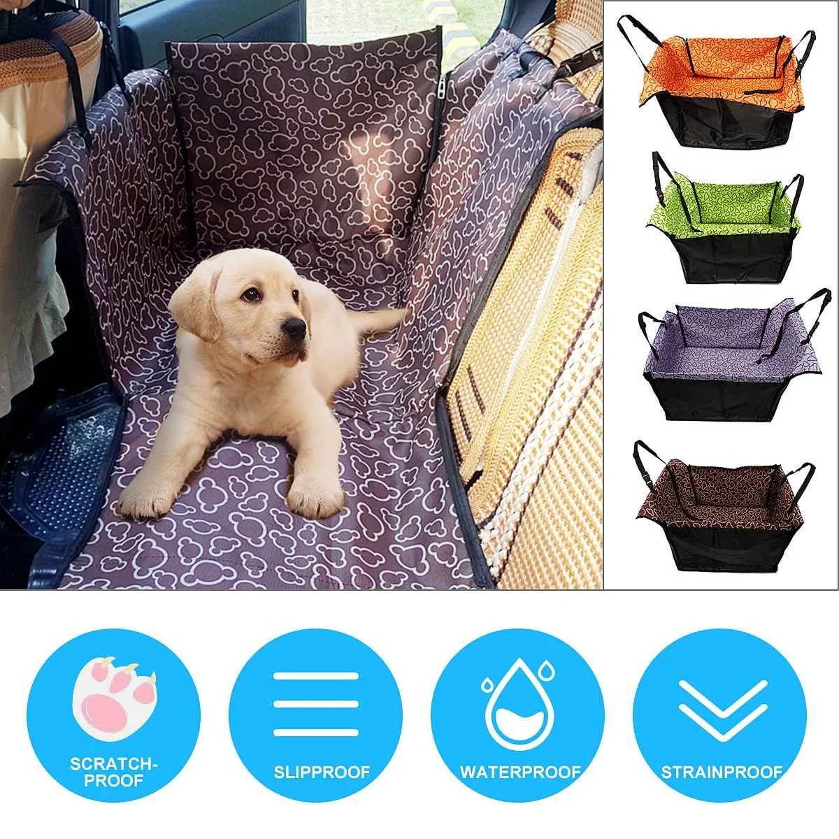 

Audew Brand New Pet Piggy Dog Car Rear Back Seat Universal Car Auto Convenient Cover Bag Hammock Cushion Protector Waterproof