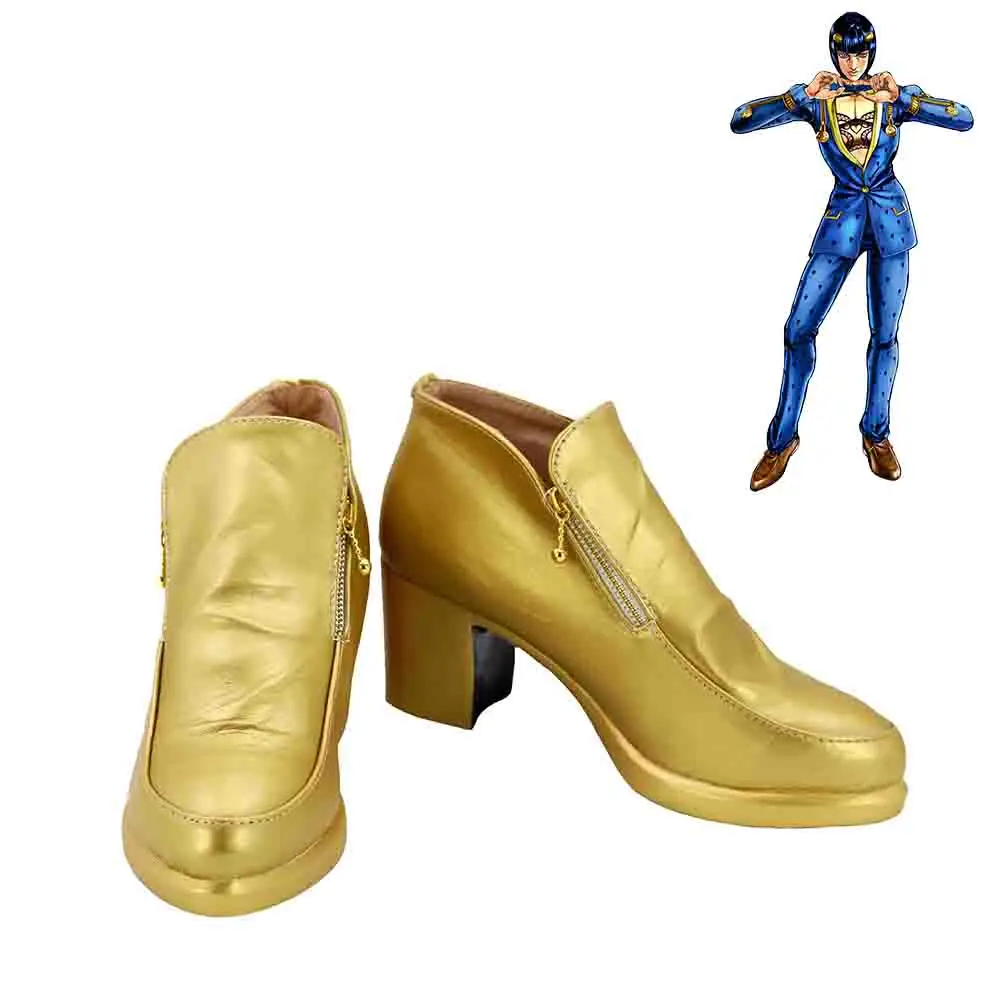 

JoJo Bizarre Adventure Bruno Bucciarati Golden Shoes Cosplay Boots Customized Size