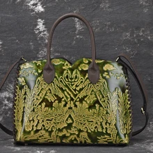 Женская сумка-мессенджер из натуральной кожи, сумки на плечо, винтажная сумка через плечо с тиснением, сумка из натуральной кожи с ручкой сверху