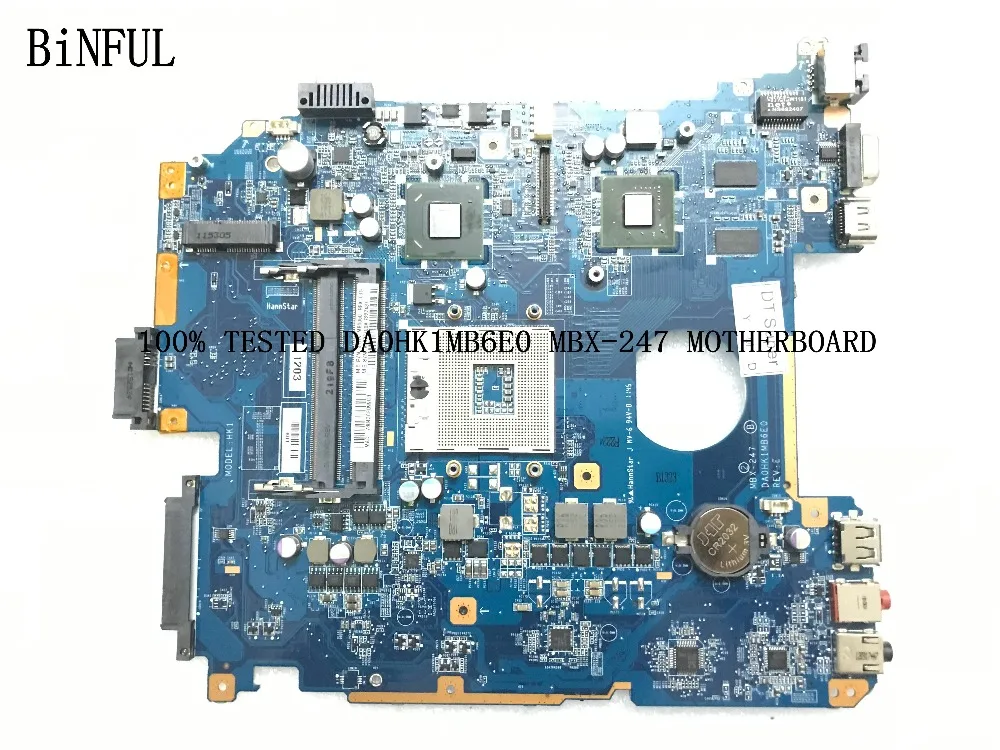 BiNFUL Горячий в России супер новый A1827702A DA0HK1MB6E0 MBX-247 ноутбука материнская плата для Sony серии VPCEH MBX-247 с видео карты