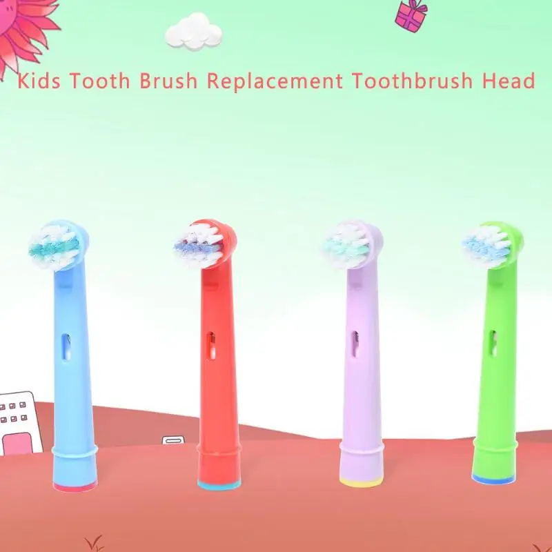 4pcs Kids Children Tooth Brush Replacement Toothbrush Heads for Braun Oral B Electric Soft-bristled Training Tooth brushes 4pcs Kids Children Tooth Brush Replacement Toothbrush Heads for Braun Oral B Electric Soft-bristled Training Tooth brushes