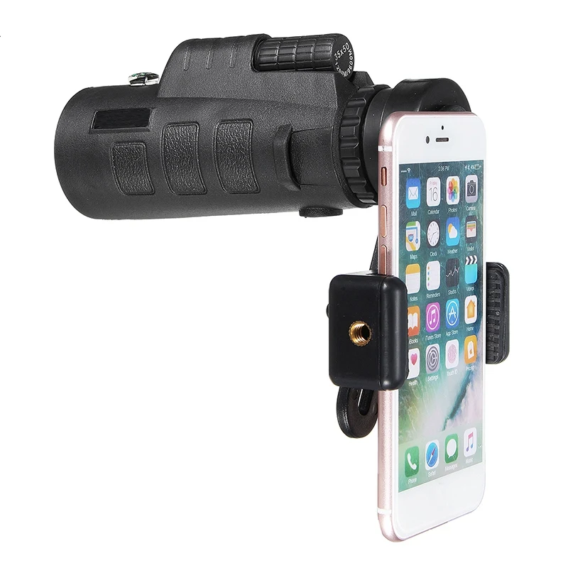 

Universal 35x50 Zoom Monocular Telescope Camera Lens + Phone Clip Holder for iPhone or Android Smat Mobile Phones Telescope Lens