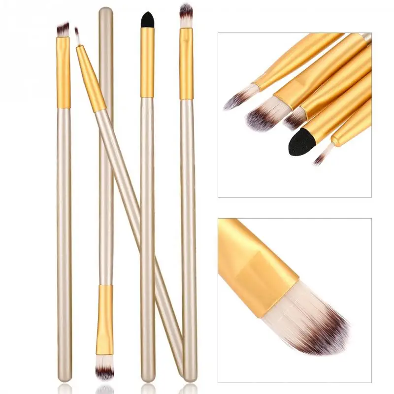 

5pcs Professional Eyes Makeup Brushes Set Wood Handle Eyeshadow Eyebrow Eyeliner Blending Powder Smudge Make up Brush set