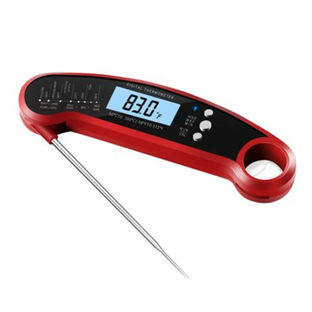 

BBQ Thermometer Food Digital for Barbecue with Long Probe Meat Waterproof Instant Read Calibration Backlight Thermometers