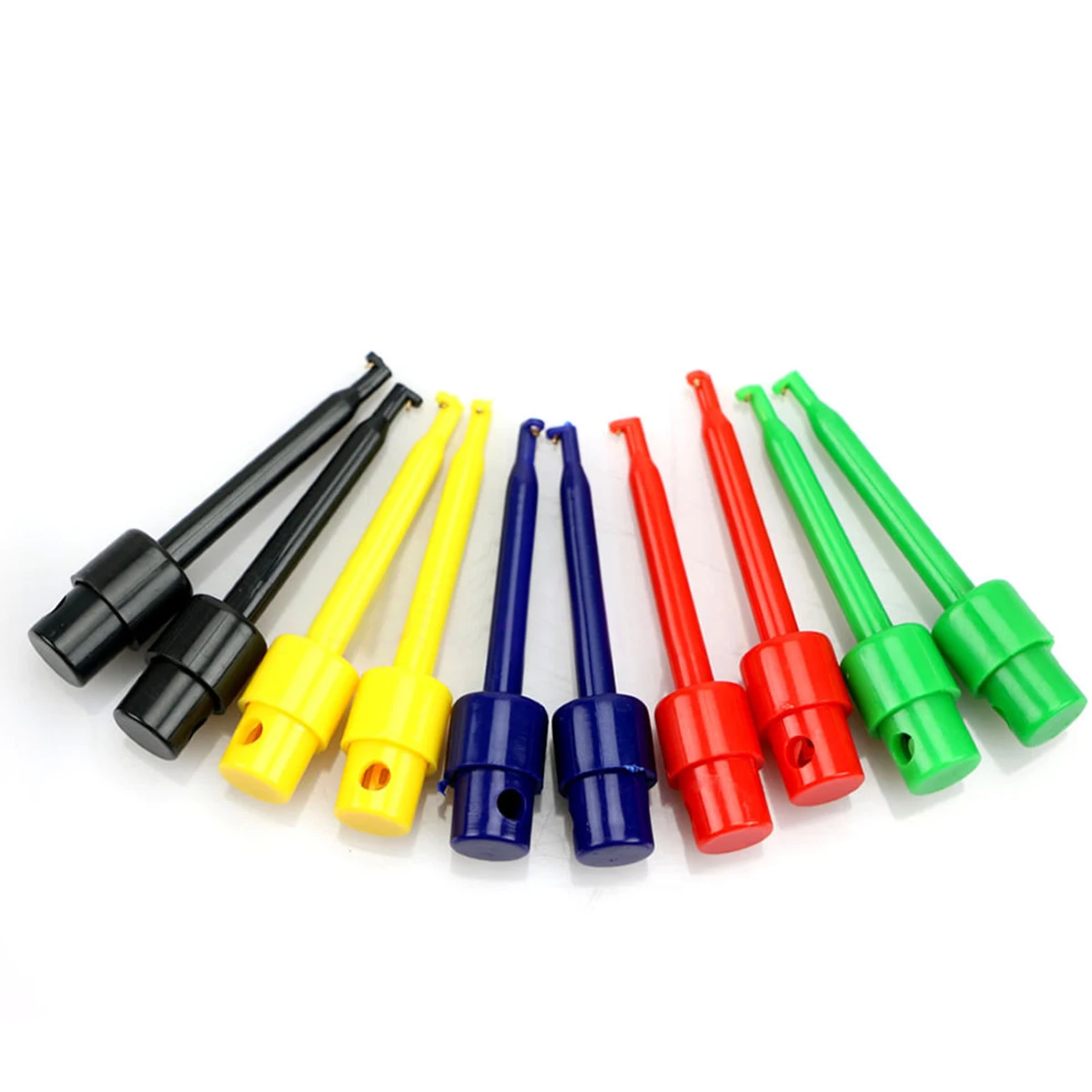

10pcs Mini Multimeter Lead Wire Kit Testing Hook Clip Grabber Test Probe SMT/SMD For Cell Phone Electronic Products