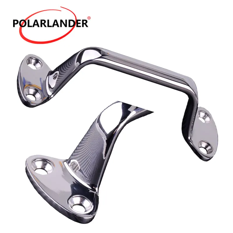 Boat Bathroom Handrail Grab Handle 10/" Round Flange Base Marine Stainless Steel