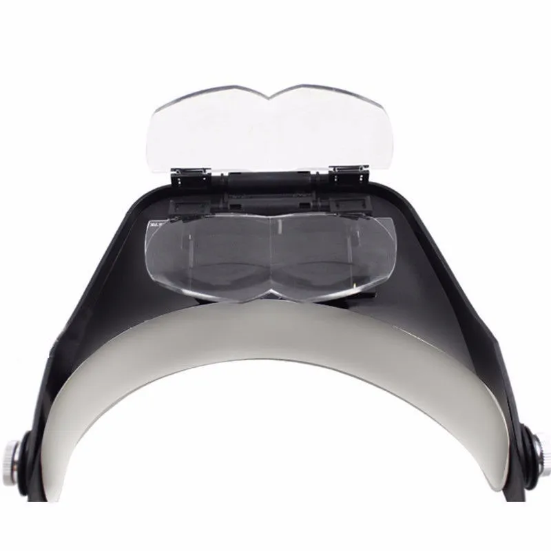 Головной убор Шлем лупа лампа со светодиодной подсветкой Лупа Ремонт чтения ювелирные изделия увеличительное очки 1.2x 1.8x 2.5x 3.5x