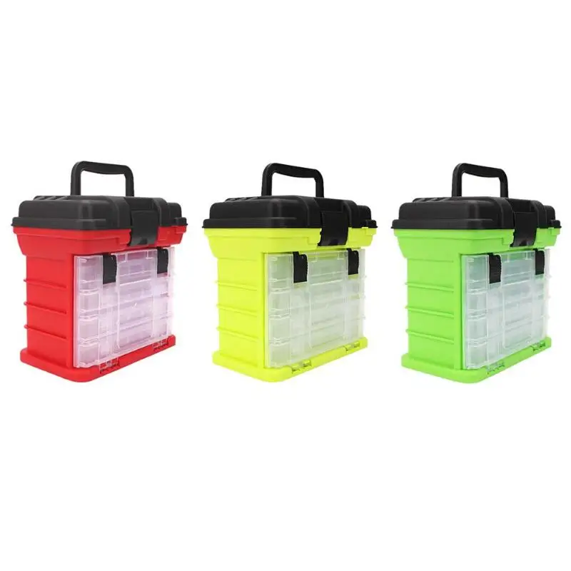 

27x17x26cm 4 Layer Portable Sea Fishing Tackle Box with Handle Storage Fishing Lure Tools Accessories for Outdoor Fishing