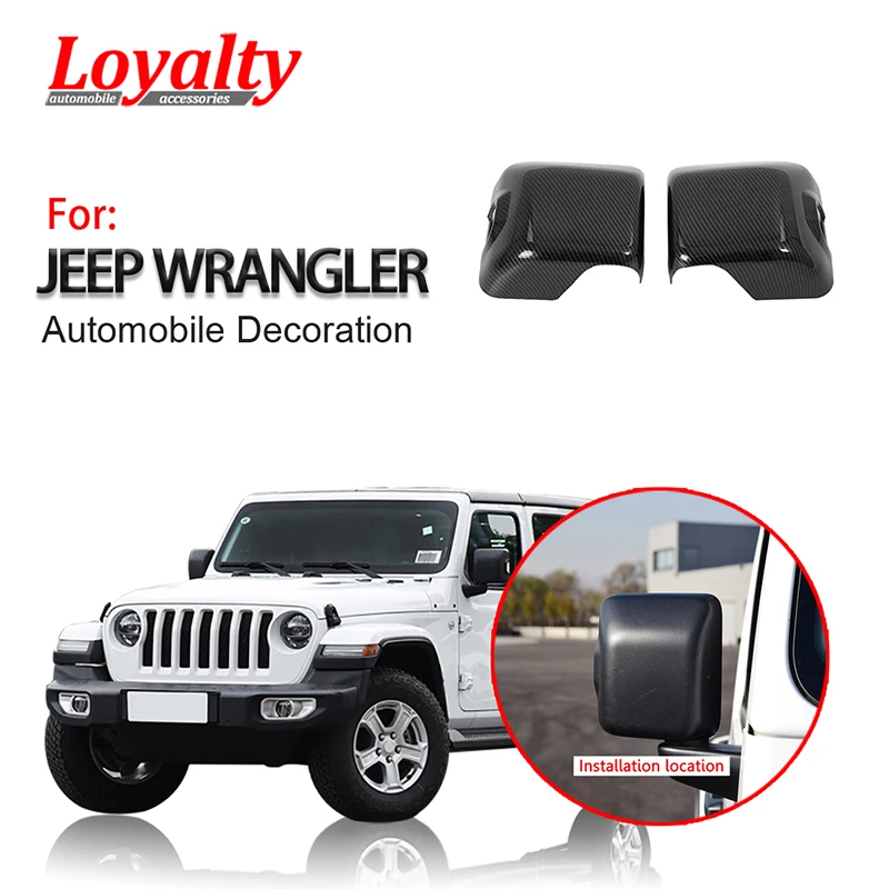 Чехол для бокового зеркала заднего вида Jeep Wrangler JL 2018 2019|Хромирование| |