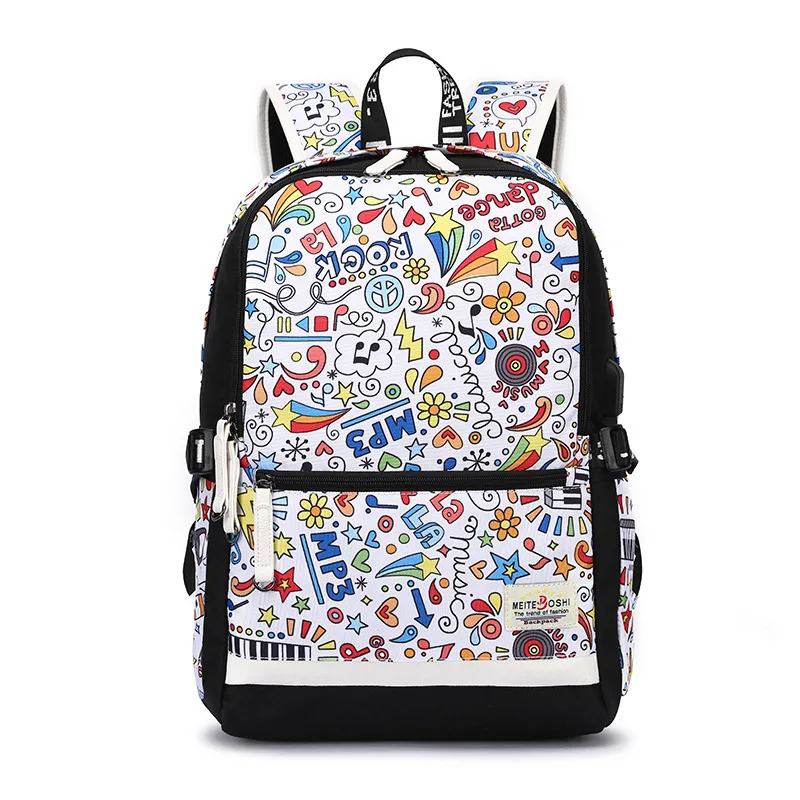 

Cloth Shoulders Package Men And Women Lovers Flower Colour Both Leisure Time Package school bags for teenage girls mochila mujer