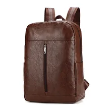 New Men Backpack PU Leather Business Backpack Fashion Travel Bag Casual School Bag For Teenagers Laptop Backpack Mochila Brown brand padieoe genuine leather school bags for teenagers backpack new men travel casual cowhide laptop backpack free shipping
