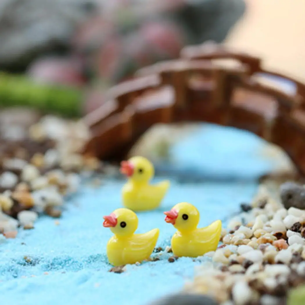 DIY микро пейзаж мультфильм форма утки украшения для дома подходит ландшафтного
