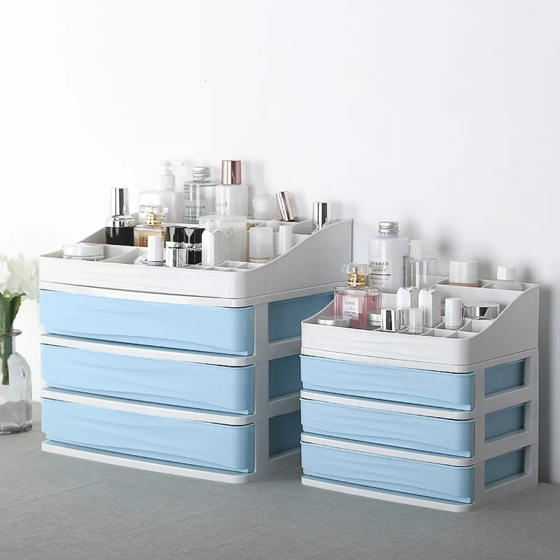 

3 Colors Desktop multi-layer cosmetic storage box sundries storage makeup organizer Dressing table drawer storage box