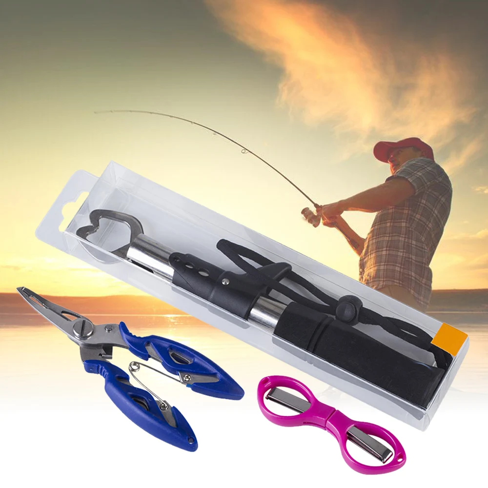 Gameit Foldable Scissors Fishing Pliers Fish Grabber Fishing Tool Set