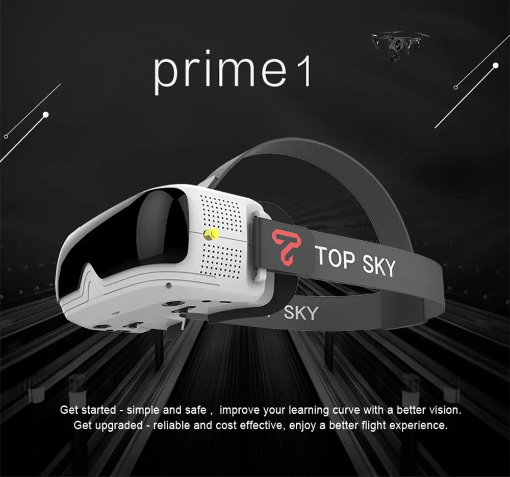 Очки TOPSKY с предупреждением о низком заряде батареи Prime 1S FPV 86 градусный FOV 480 x 240 ЖК