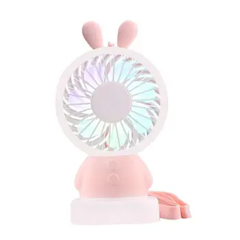 

Mini Handheld Fan USB Battery Operated Rechargeable Personal Portable Desk Cooling Fan 2 Adjustable Speeds with LED Light and