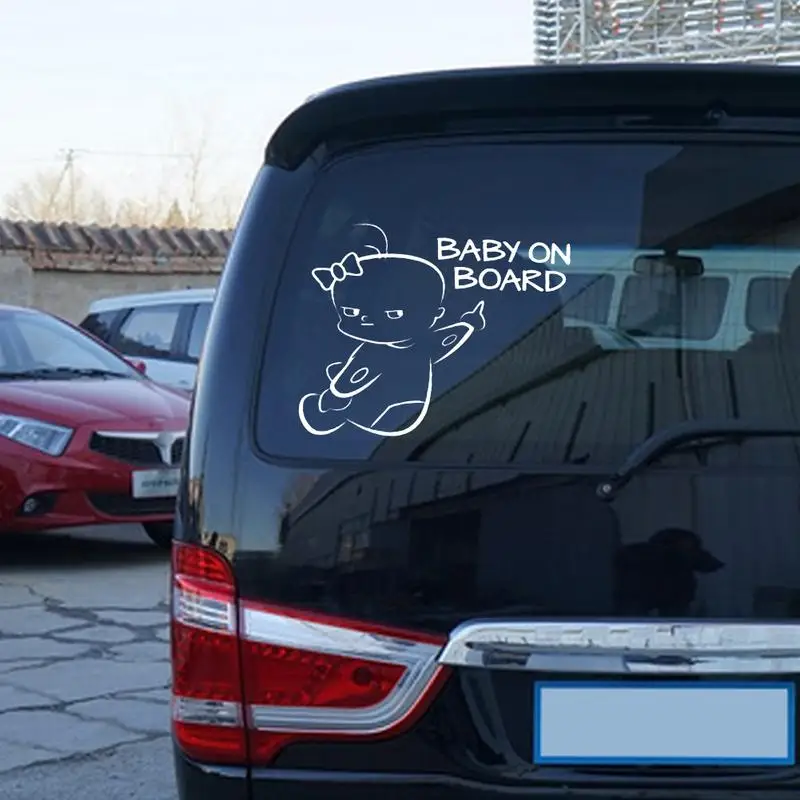 3D Детская Наклейка на автомобиль предупреждающий стикер двухцветная