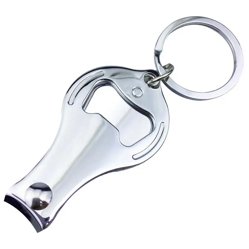 

Manicure Tools Bartender Bottle Opener Keychain Key Ring 3 In 1 Filer Bar Beer Tool Carbon Steel Nail Clipper Bottle Opener
