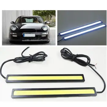 

Ultrathin LED COB Car Styling DRL Auto Daytime Running Light Strip Waterproof 12V Automobile Parking Fog Bar Lamp indicator 2Pcs