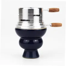Высококачественная керамическая чаша для кальяна с металлическим держателем для угля, набор Narguiles Narguile Chicha, ветрозащитная табачная чаша для кальяна