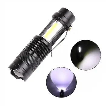 

Adeeing COB LED Flashlight Portable Mini ZOOM Torchflashlight Built-in 1200mah Battery Waterproof Camping Lighting