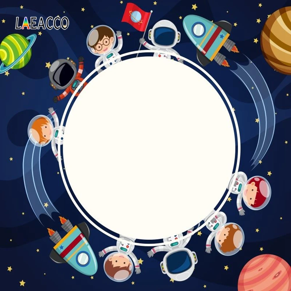 

Laeacco Cartoon Universe Planet Backdrop Boy Portrait Photography Backgrounds Customized Photographic Backdrops For Photo Studio