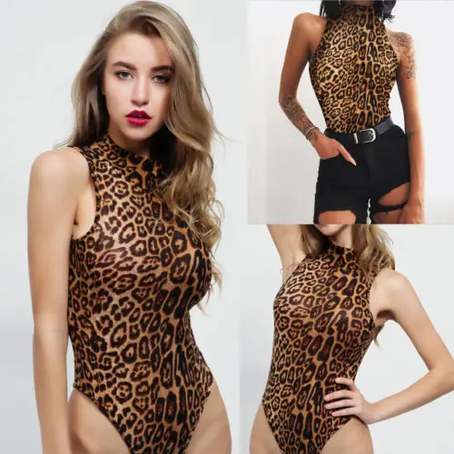 womens leopard romper