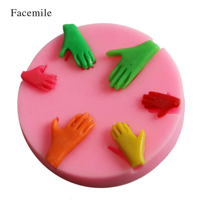 6 Hands Fondant подарочные инструменты для украшения Силиконовая Форма Fimo глина